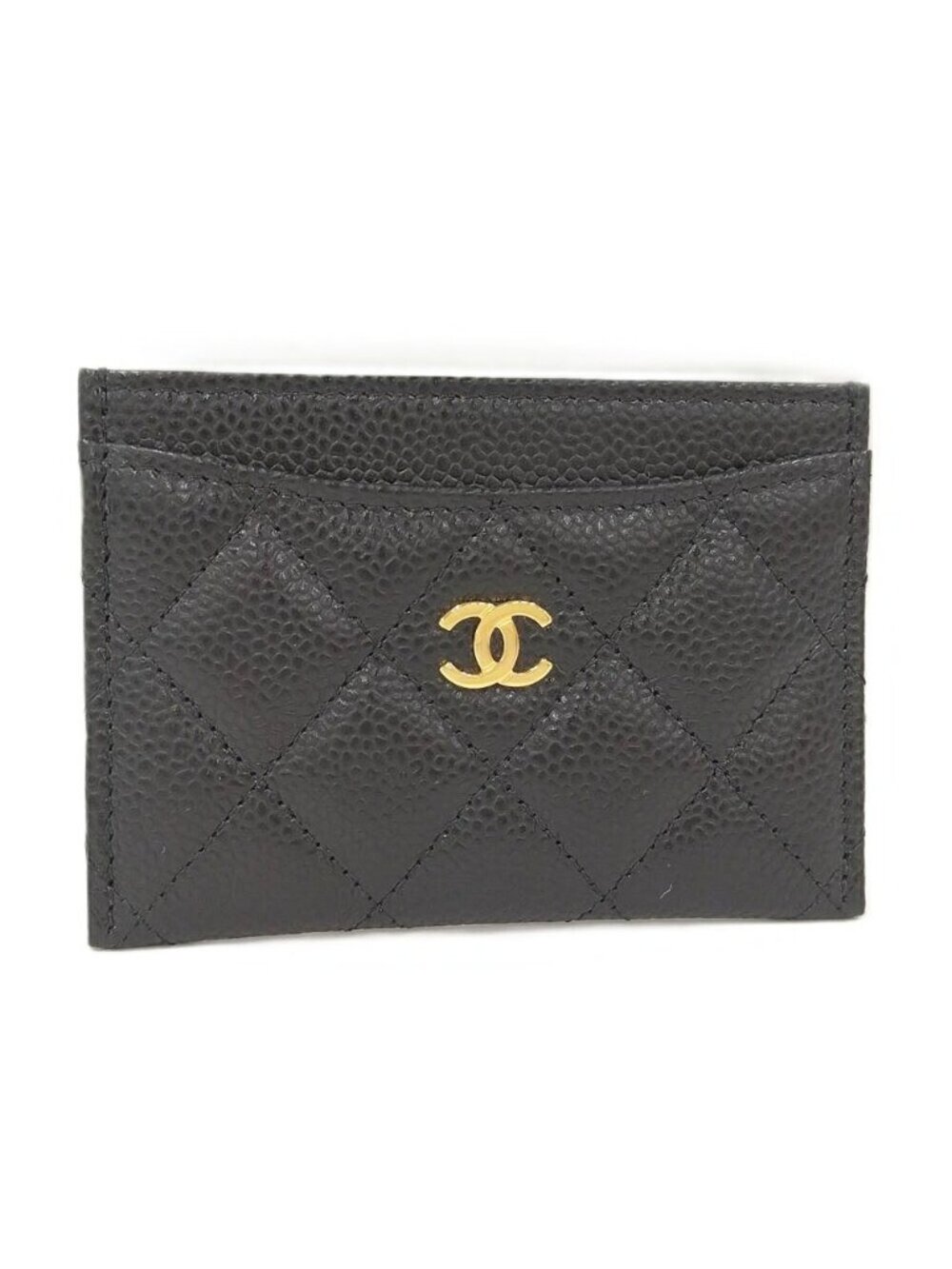 Chanel Classic Card Case Caviar Leather Black